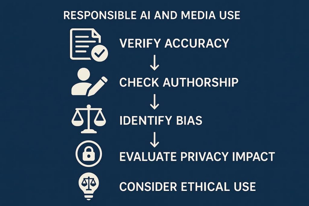Explicit routines help learners question information and interact with technology responsibly.